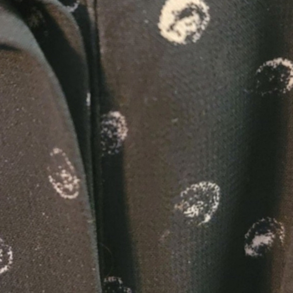 Apt. 9 Black Sheer Blouse with White Dots - Picture 5 of 5